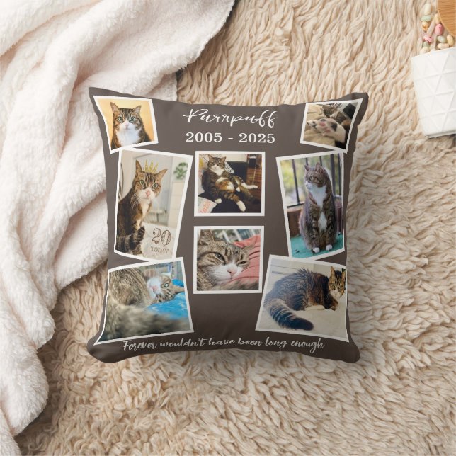 Almofada Foto e citação personalizadas do memorial Pet (Cobertor)