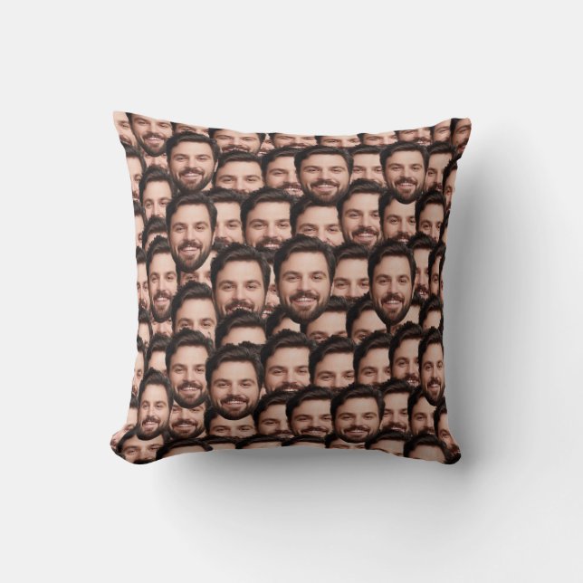Almofada Foto engraçada personalizada com rostos sobreposto (Frente)