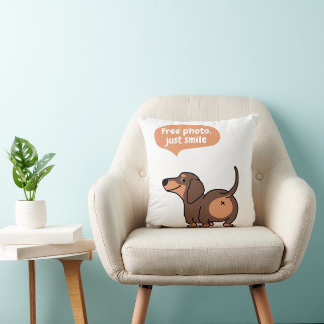 Almofada foto grátis, apenas sorria (Cadeira)