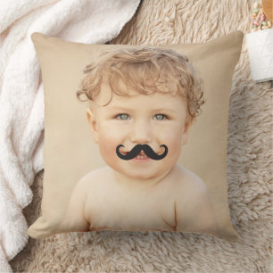 Almofada Foto Moveable Funny Black Mr Mustache/Mustache