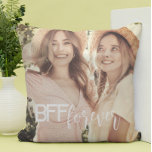 Almofada Foto na moda simples e bonita<br><div class="desc">Travesseiro decorativo de Foto BFF para Sempre dos Melhores Amigos Modernos. Apenas adicione sua melhor chance!</div>