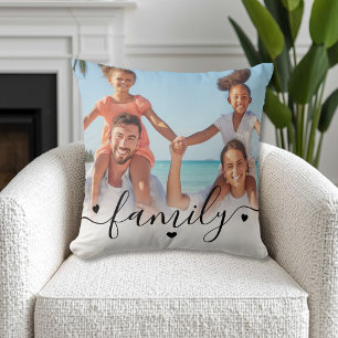 Almofada Foto Personalizada de Família em Duas Faces