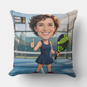 Almofada Foto Personalizada de Jogador de Padel/Pickleball 