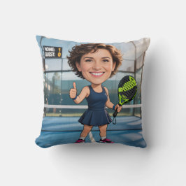 Almofada Foto Personalizada de Jogadora de Padel/Pickleball