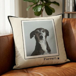 Almofada Foto Personalizada de Pet Retro Moderno Minimalist