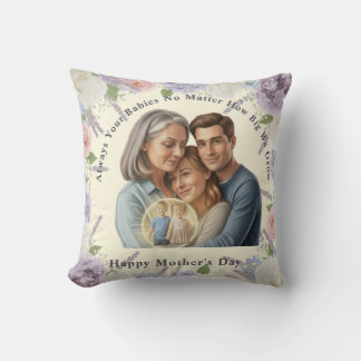 Almofada Foto personalizada do dia das mães Sempre seus beb