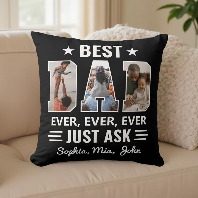 Almofada Foto personalizada do melhor Pai já perguntou apen (Criador carregado)
