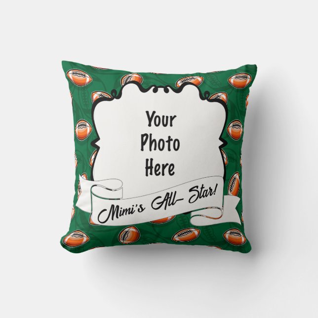 Almofada Foto personalizada do quadro de futebol (Frente)