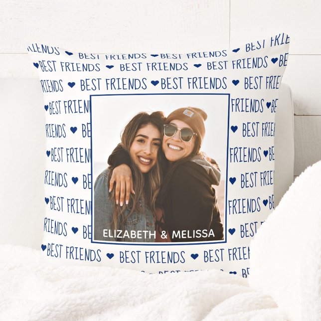 Almofada Foto personalizada dos melhores amigos (Criador carregado)
