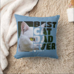 Almofada Foto Personalizada E Texto Personalizado Melhor Pa<br><div class="desc">Foto personalizada e texto Personalizado Melhor travesseiro de Gato de Ricaso - adicione sua própria fotografia, arte e texto a esta camisa personalizável - ideal para dia de os pais ou qualquer dia</div>