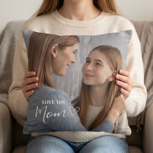 Almofada Foto Personalizada Eu Te Amo Mamãe (Criador carregado)