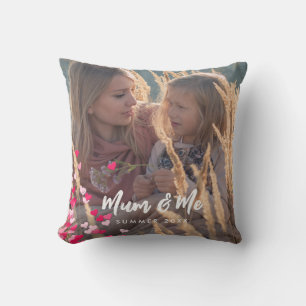 Almofada Foto Personalizada Moderna Escrevendo Corações Ros