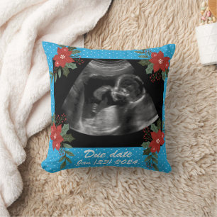Almofada Foto personalizada, sonograma ultrassônico Natal