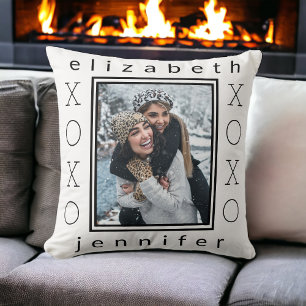 Almofada Foto personalizada XOXO para os melhores amigos mo