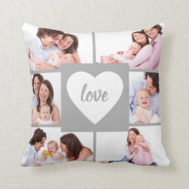 Almofada Foto quadrada do costume da colagem