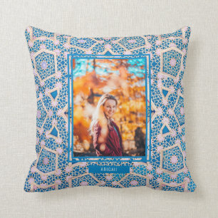 Almofada Foto rosa e azul-mosaico
