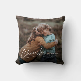 Almofada Foto Simples De Script Cherish A Cada Momento