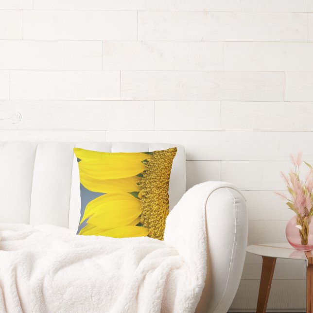 Almofada Fotografia de Fechamento de Girassol (Sofá)