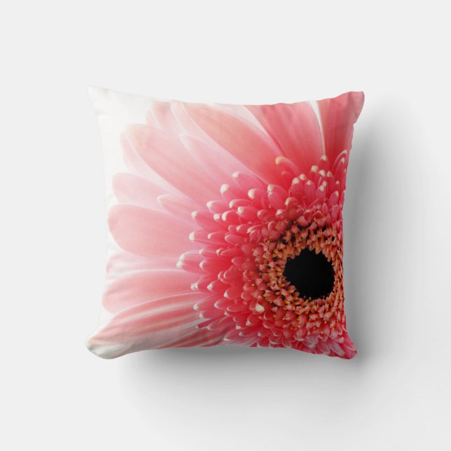 Almofada Fotografia de Gerbera Daisy Rosa Fresca (Frente)