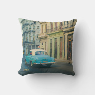Almofada Fotografia de Rua de Carro Clássico Antigo Havana