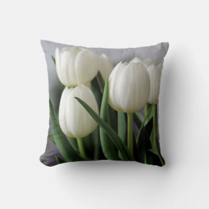 Almofada Fotografia de Tulipas e Flores Rosa