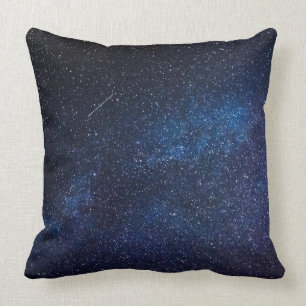 Almofada Fotografia marinho Blue Starry Night sky Galaxy