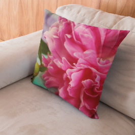 Almofada Fotografia Moderna da Flor de Peônia Rosa