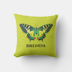Almofada Fotografia moderna e bonita borboleta verde