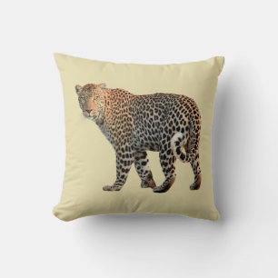 Almofada Fotografia selvagem manchada do gato do leopardo