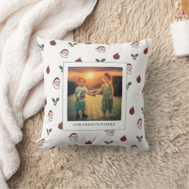 Almofada Fotos de família elegantes personalizadas natal