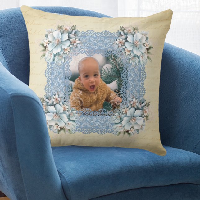 Almofada Fotos de Letras Desbotadas Vitorianas Antigas Memó (Criador carregado)