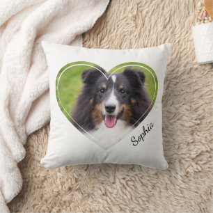 Almofada Fotos de Pet de Forma Cardíaca Personalizadas e T