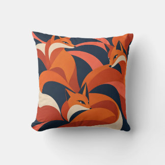 Almofada Fox After Hours Bold Laranja e Azul Floresta