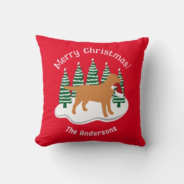 Almofada Fox Red Labrador Travesseiro decorativo Evergreen  (Frente)