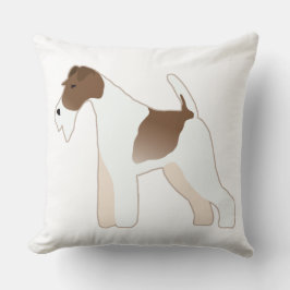 Almofada Fox Terrier Dog Brey Illustration Silhouette