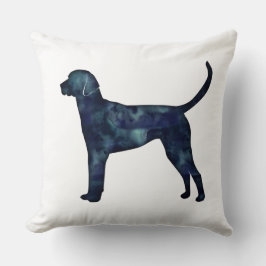 Almofada Foxhound Black Watercolor Dog Silhouket