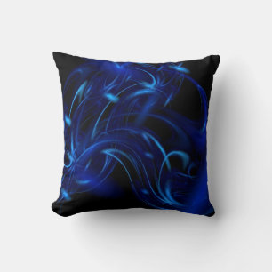 Almofada Fractal de Fumo Azul