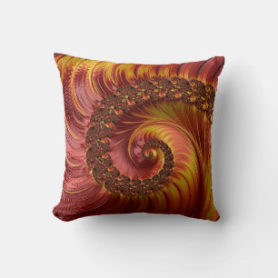 Almofada Fractal Espiral da Cordilheira Vermelha abstrato