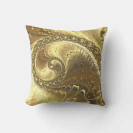 Almofada Fractal Tons de Ouro
