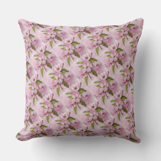 ALMOFADA FRAGRANT PINK APPLE BLOSSOMS PATIO PILLOW