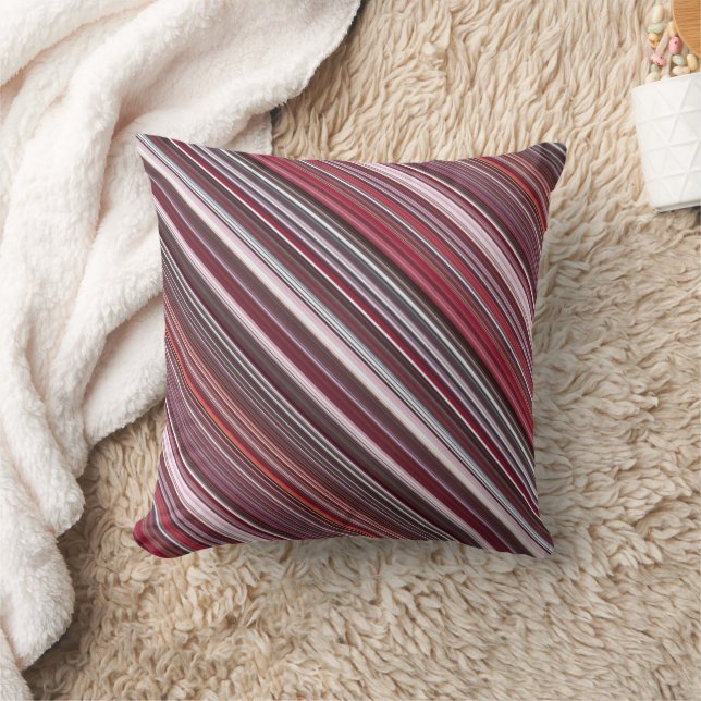 Almofada Framboesa Selvagem Vermelha, Rosa e Greve de Borgo (Cobertor)