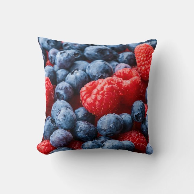 Almofada Framboesas e amoras-vivas (Frente)