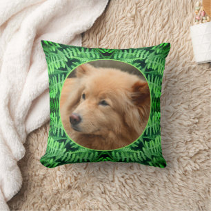 Almofada Frame Green Ferns Cria sua própria foto do Pet