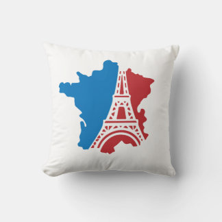 Almofada França Mapa & Torre Eiffel