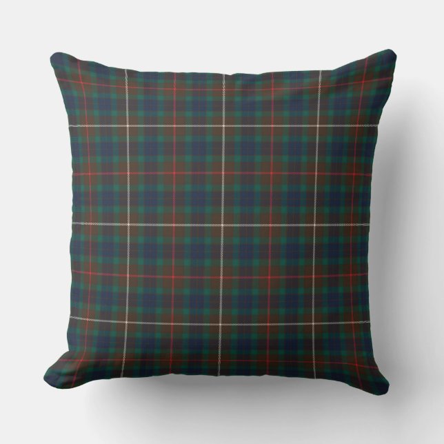 Almofada Fraser Hunting Tartan - Padrão de Xadrez (Frente)