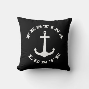 Almofada frases festina lente, latin