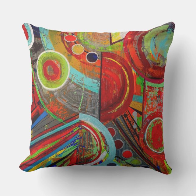 Almofada Fraturado 20 x 20 Travesseiro decorativo externo (Frente)