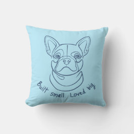 Almofada French Bulldog Line Art. Built Small. Loved Big.