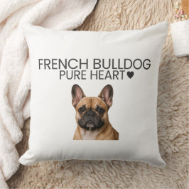 Almofada French Bulldog Pure Heart Throw Pillow