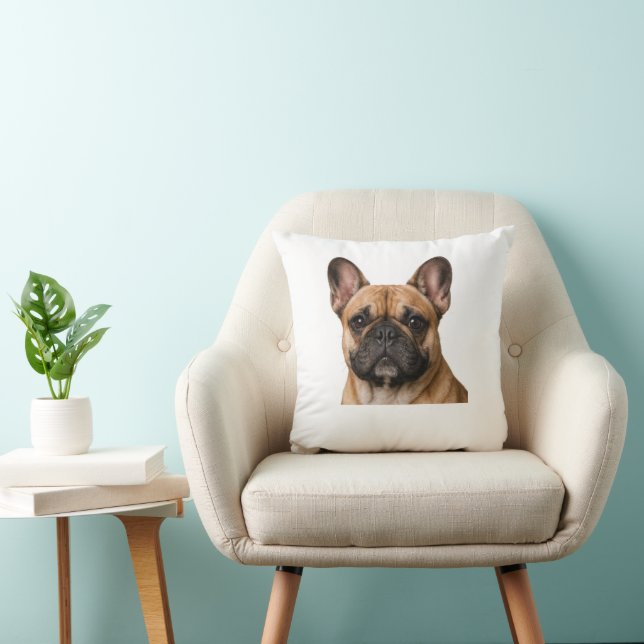 Almofada French Bulldog Throw Pillow (Cadeira)